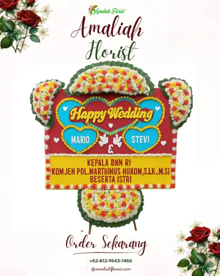 Papan Bunga Pernikahan Tungu